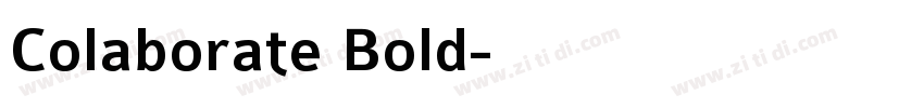 Colaborate Bold字体转换